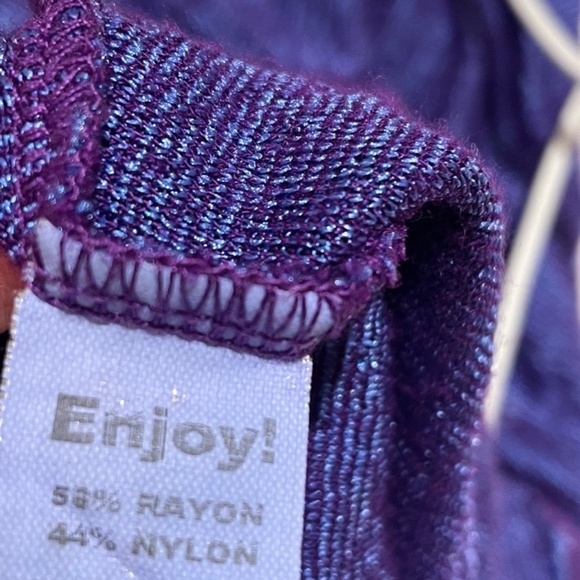 Michael Stars Knotted neckline sleeveless top in shimmer Purple - Picture 6 of 6